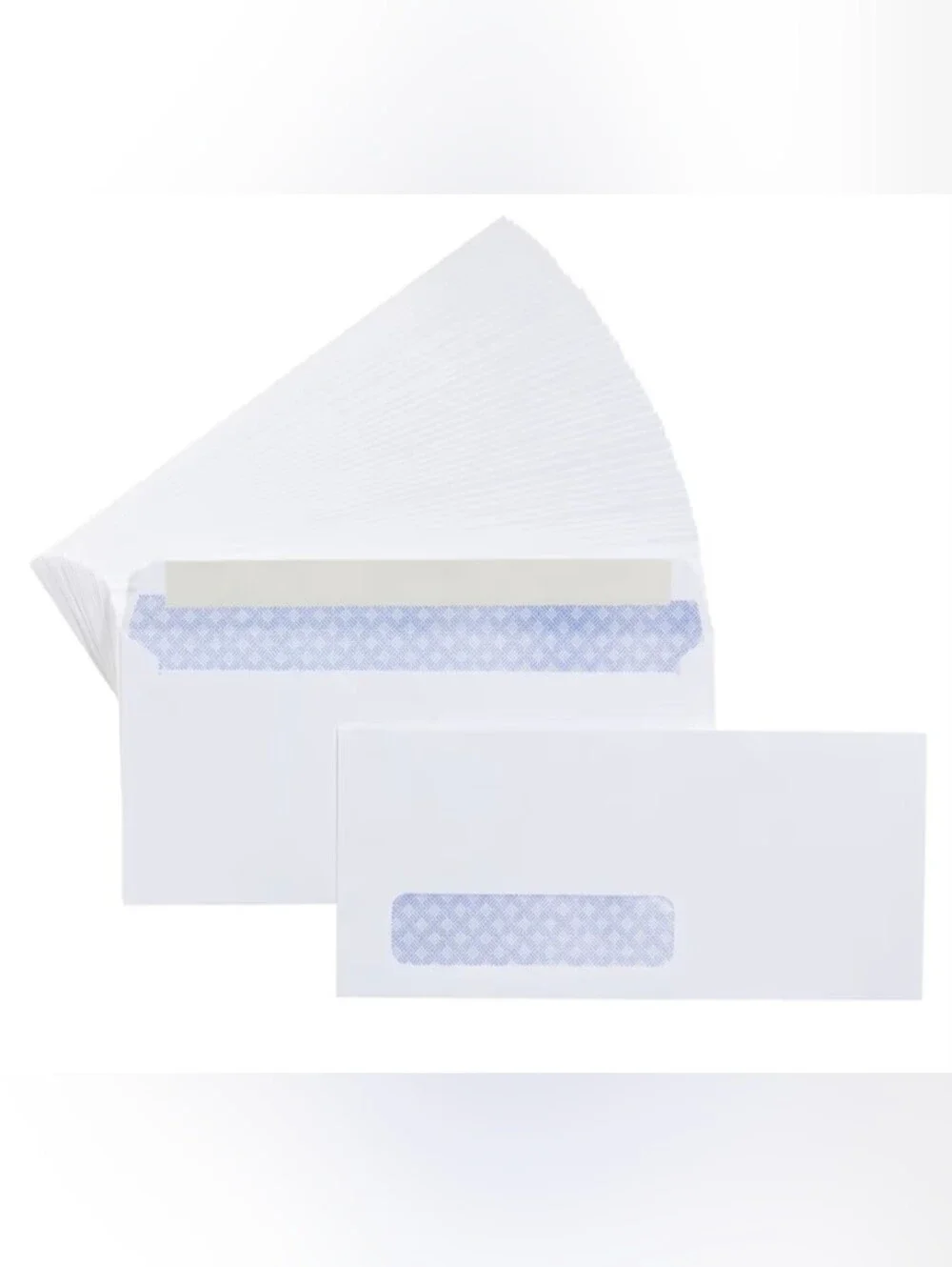 125 x #10 Self-Seal White Business Envelopes with Left Window - 4 1⁄8 x 9 1⁄2